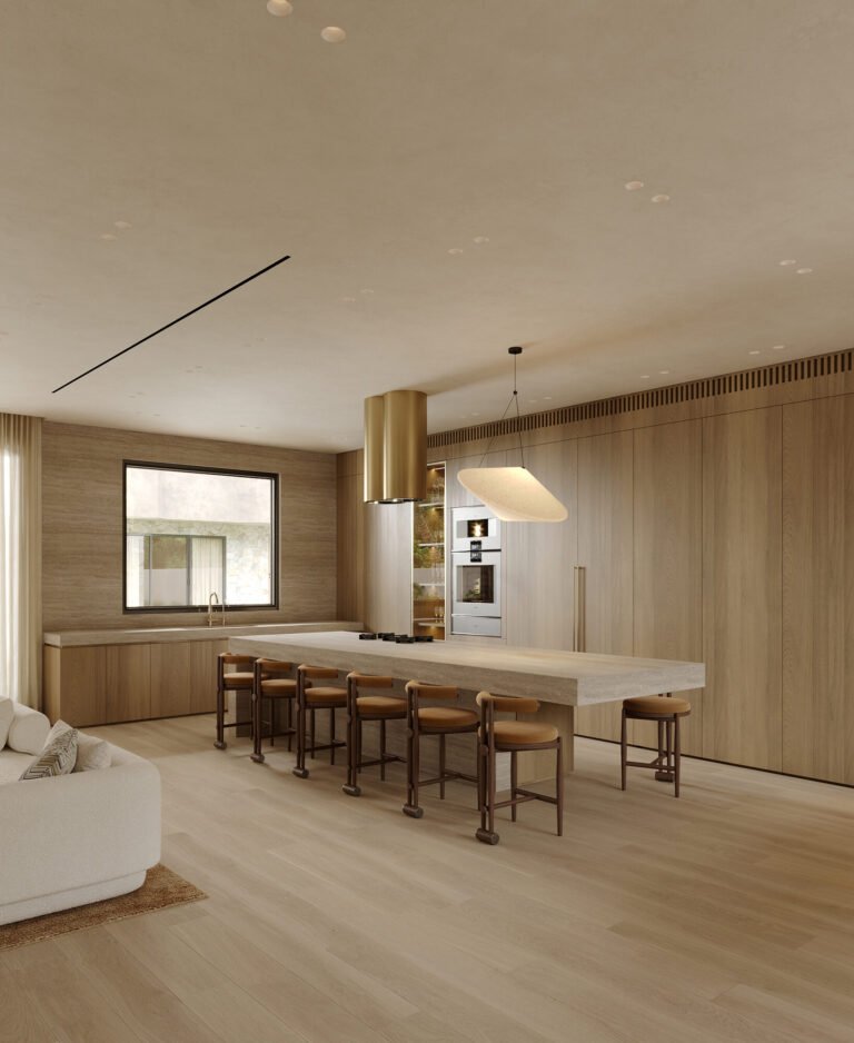 3D design rendering: Light Oak Kitchen by Rafa Home Builders